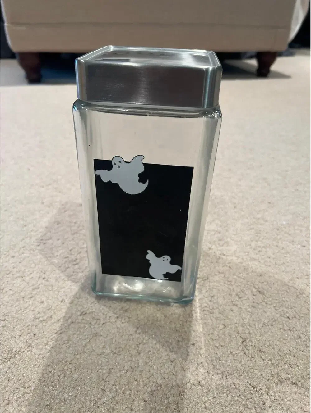 Halloween glass jar